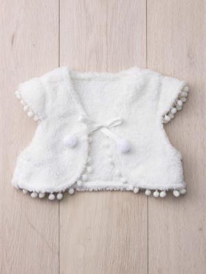 セレモニードレス|秋 冬 【日本製】ニットキルト 帽子 ボレロ付きドレスオール|オフシロ