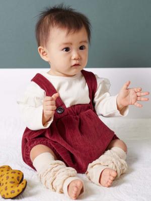 ベビー パンツ|La Stella（ラ ステラ）ベロアサスペンダーバルーンパンツ|ワイン