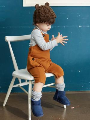 ベビー パンツ|La Stella（ラ ステラ）ジャージーサロペット|キャメル