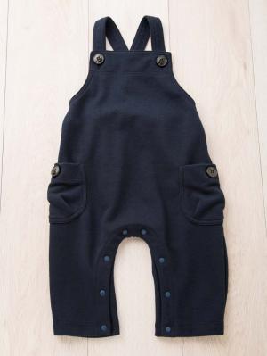 ベビー パンツ|La Stella（ラ ステラ）ジャージーサロペット|ネイビー