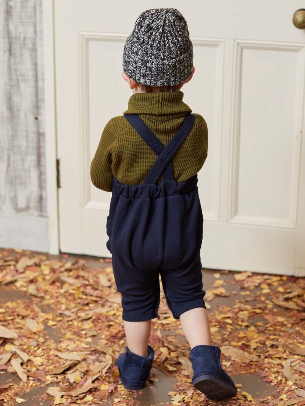 ベビー パンツ|La Stella（ラ ステラ）ジャージーサロペット|ネイビー