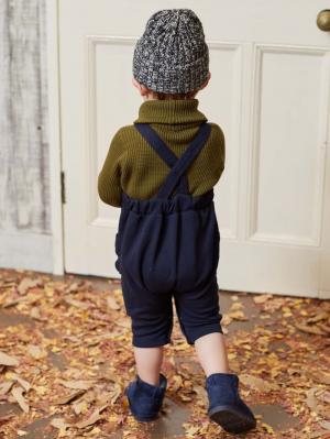 ベビー パンツ|La Stella（ラ ステラ）ジャージーサロペット|ネイビー