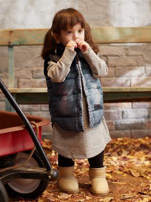 ベビー アウター|【F.O.KIDS】転写ベスト|ブルー