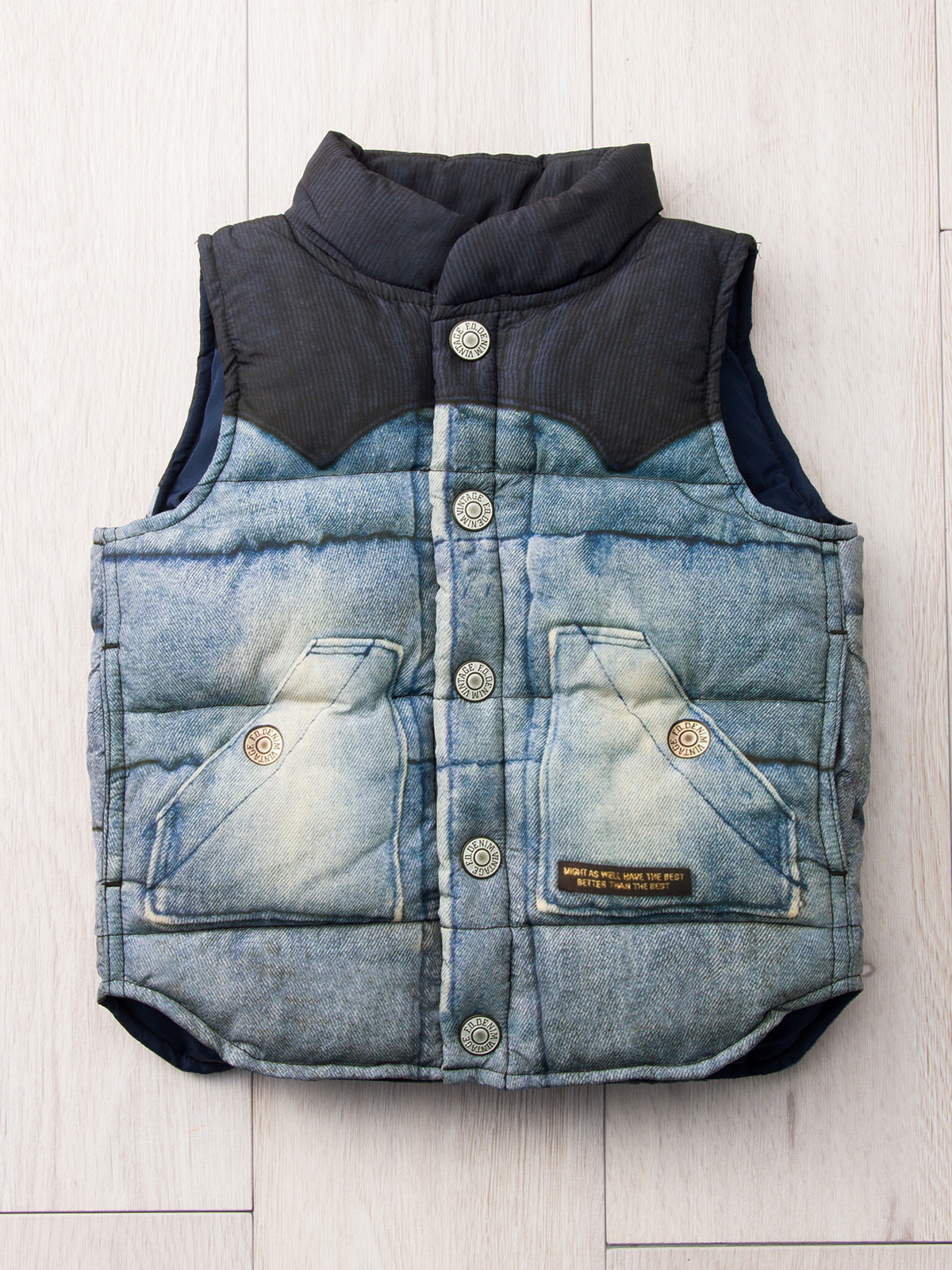 ベビー アウター|【F.O.KIDS】転写ベスト|ブルー