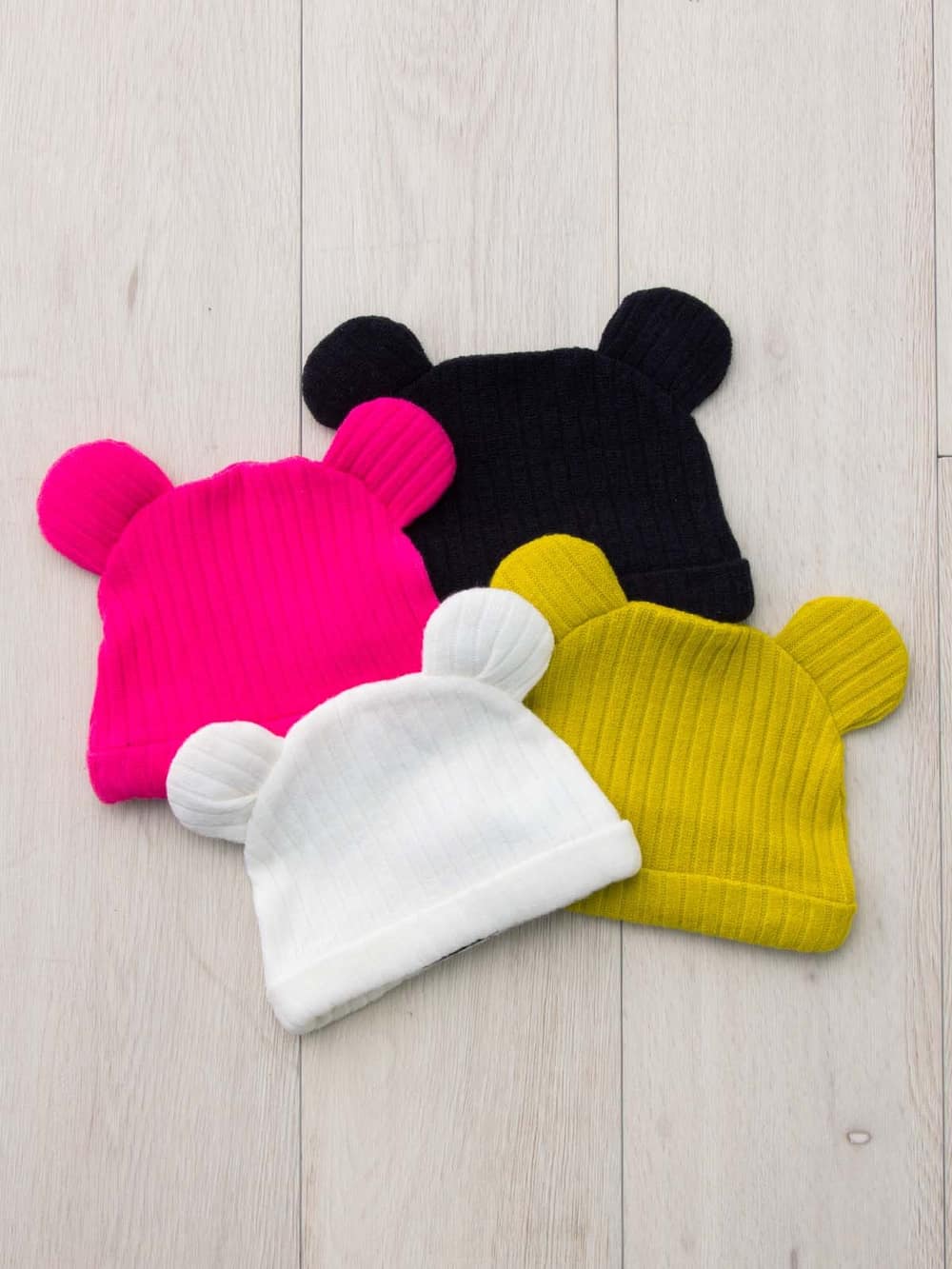 ベビー帽子（新生児・乳児）|Caldia（カルディア）ニットソー耳付き帽子