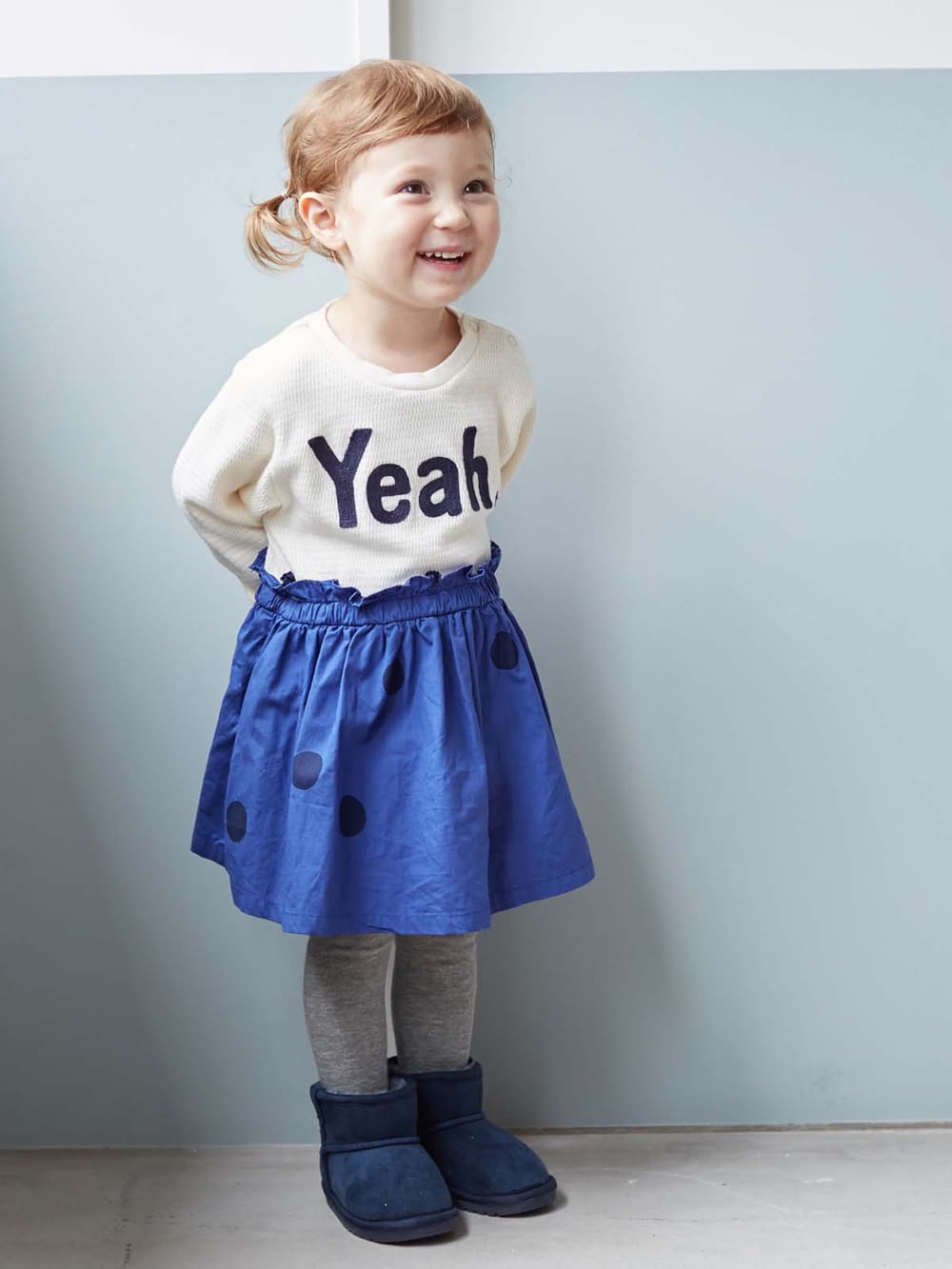 ベビー ワンピース|【ベビー服】Caldia（カルディア）サーマルドッキングロゴワンピ|ホワイト