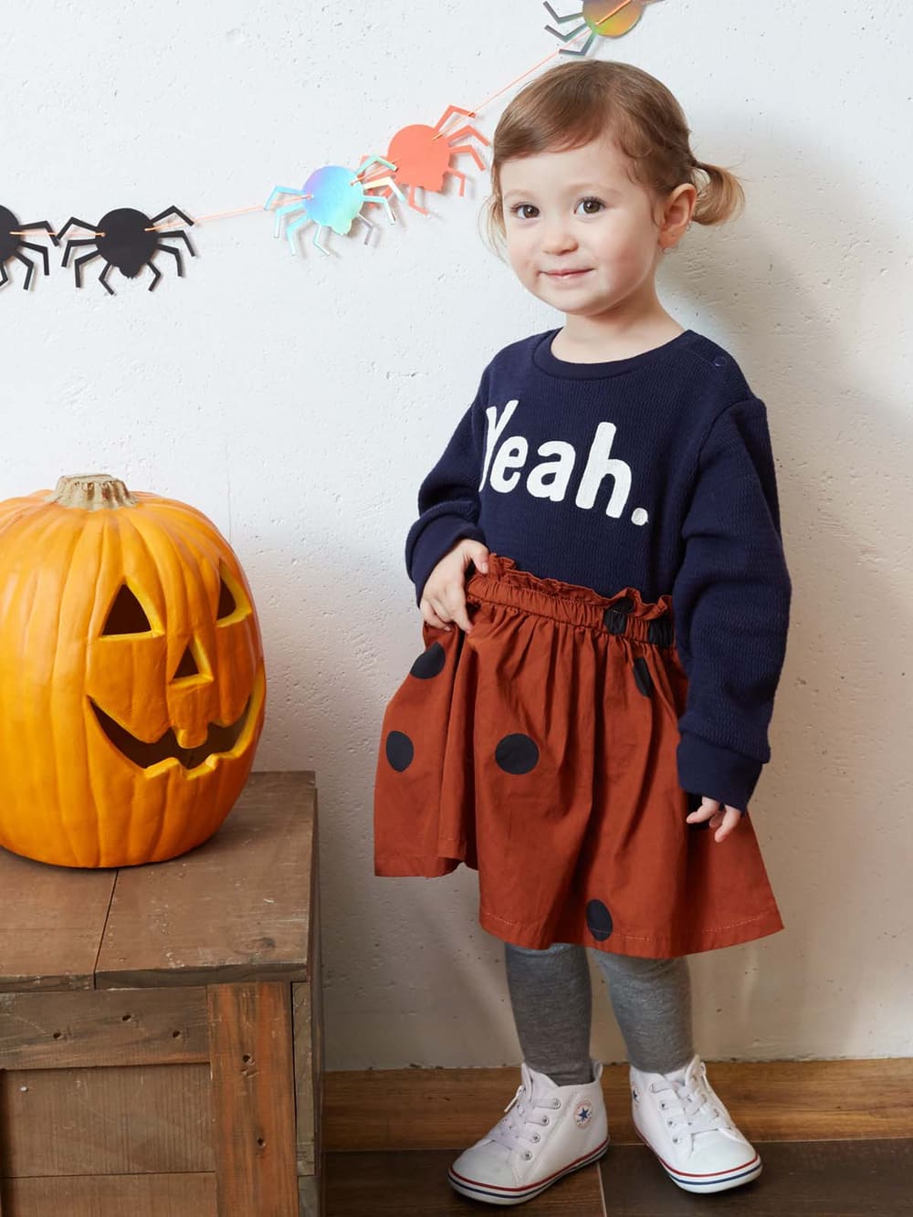 ベビー ワンピース|【ベビー服】Caldia（カルディア）サーマルドッキングロゴワンピ|ネイビー