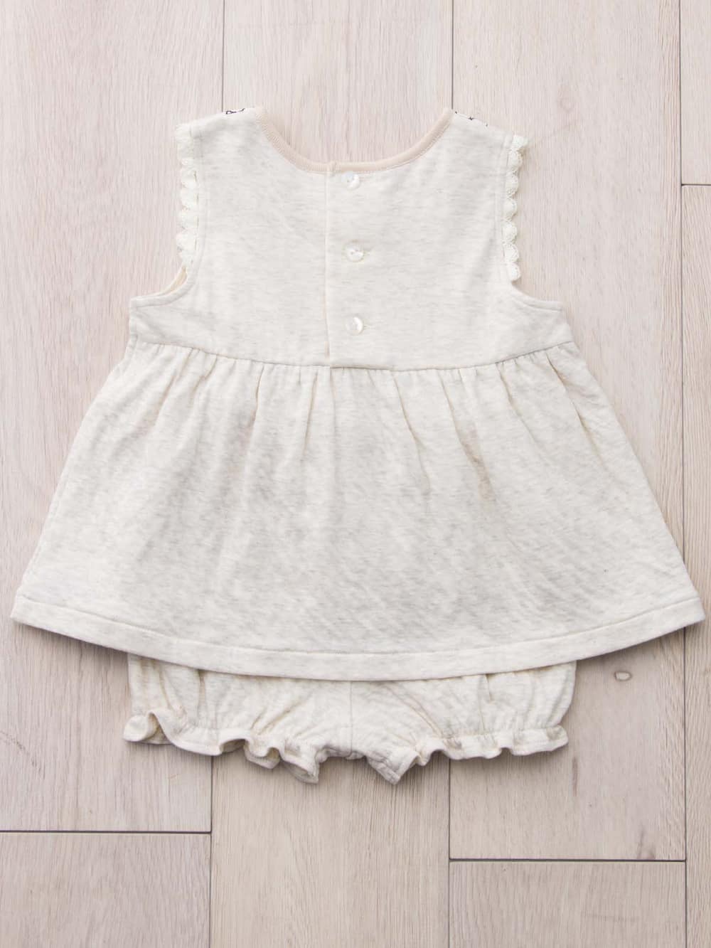 ベビー ワンピース|【日本製】Pample Mousse（パンプルムース）切替花柄ワンピース＆ブルマセット