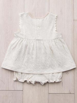 ベビー ワンピース|【日本製】Pample Mousse（パンプルムース）切替花柄ワンピース＆ブルマセット