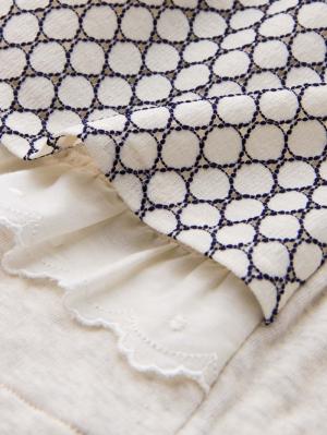 ベビー ワンピース|【日本製】Pample Mousse（パンプルムース）切替花柄ワンピース＆ブルマセット