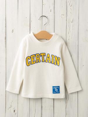 ベビートップス|【Donkey Jossy】インレイ天竺モックネックTシャツ|ホワイト