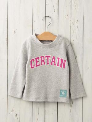 ベビートップス|【Donkey Jossy】インレイ天竺モックネックTシャツ|グレー