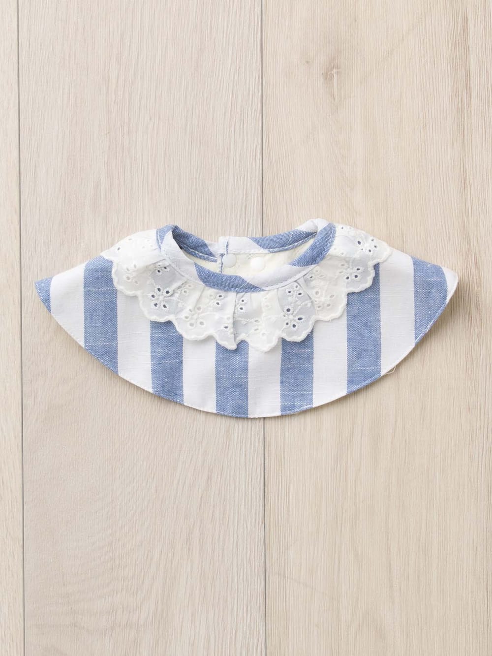 ベビー ブルマ|coto cotte(コトコト)付け衿&ブルマ2点セット|出産 祝い|オフホワイト×サックスストライプ