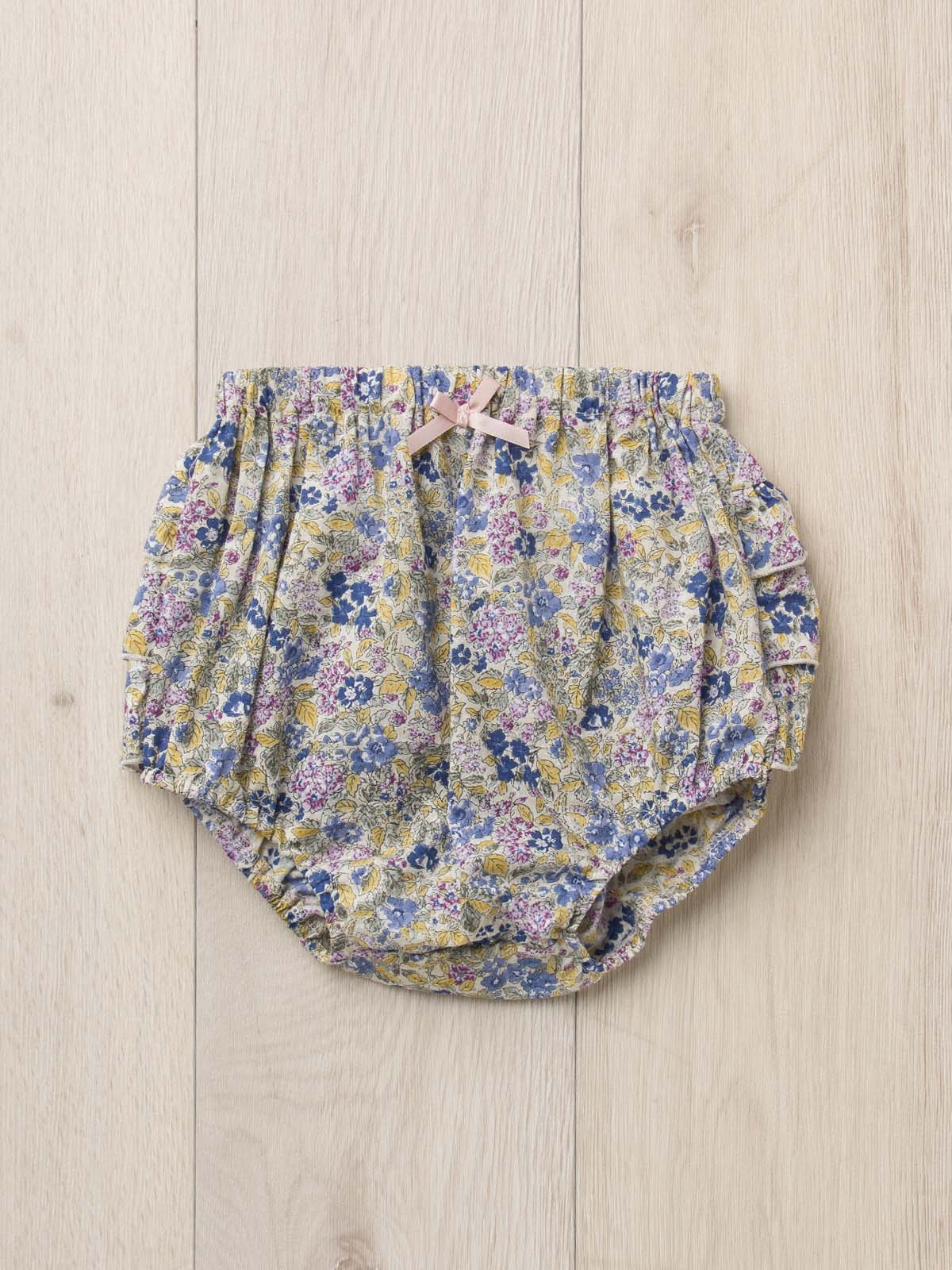 ベビー ブルマ|coto cotte(コトコト)付け衿&ブルマ2点セット|出産 祝い|オフホワイト花柄