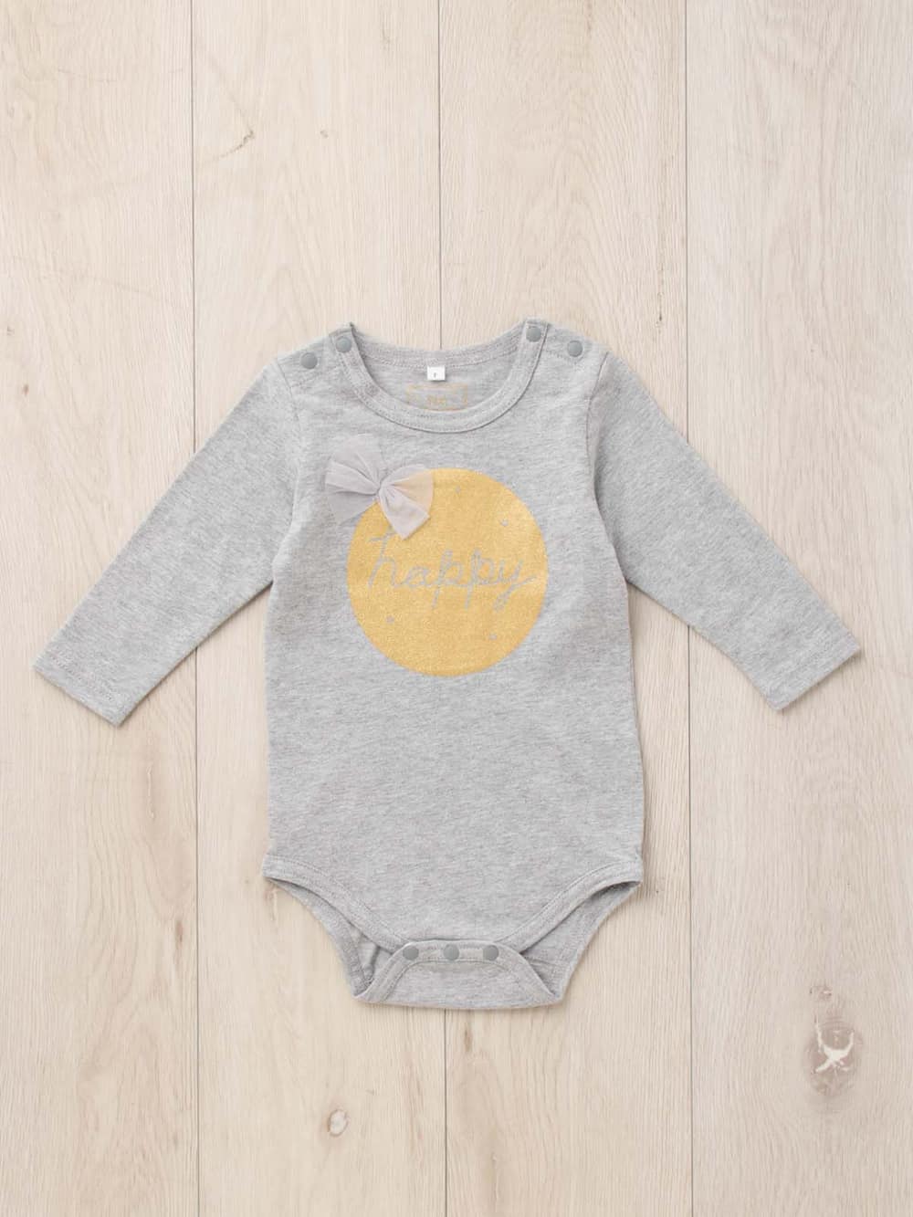 ロンパース・カバーオール|【ベビー服】coto cotte（コトコト）ボディ、チュチュ&ガーランド3点セット|杢グレー