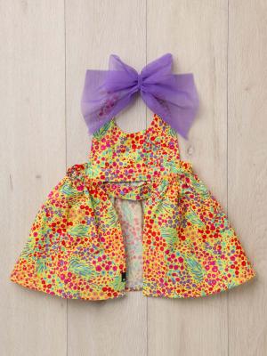 スタイ（よだれかけ）|Caldia（カルディア）タイプライター小花柄エプロンスタイ