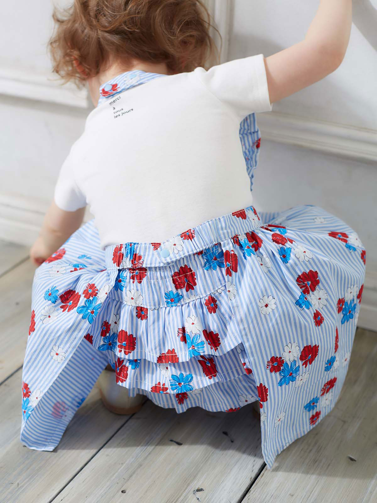 ベビー ブルマ Kiltti フラワープリントストライプふりふりブルマ ベビー服 新生児服 ベビー用品通販 エンジェリーベ 公式