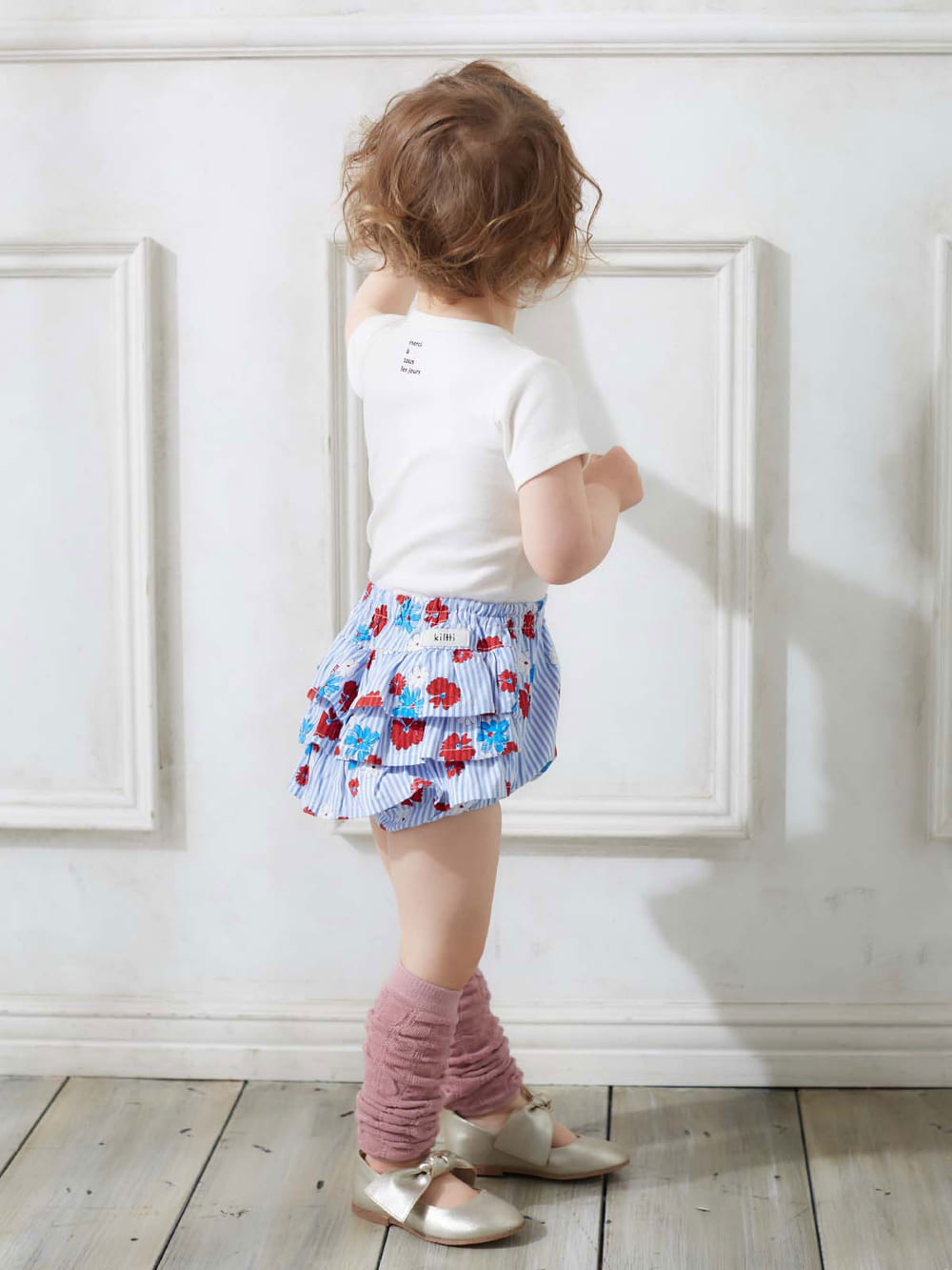 ベビー ブルマ Kiltti フラワープリントストライプふりふりブルマ ベビー服 新生児服 ベビー用品通販 エンジェリーベ 公式