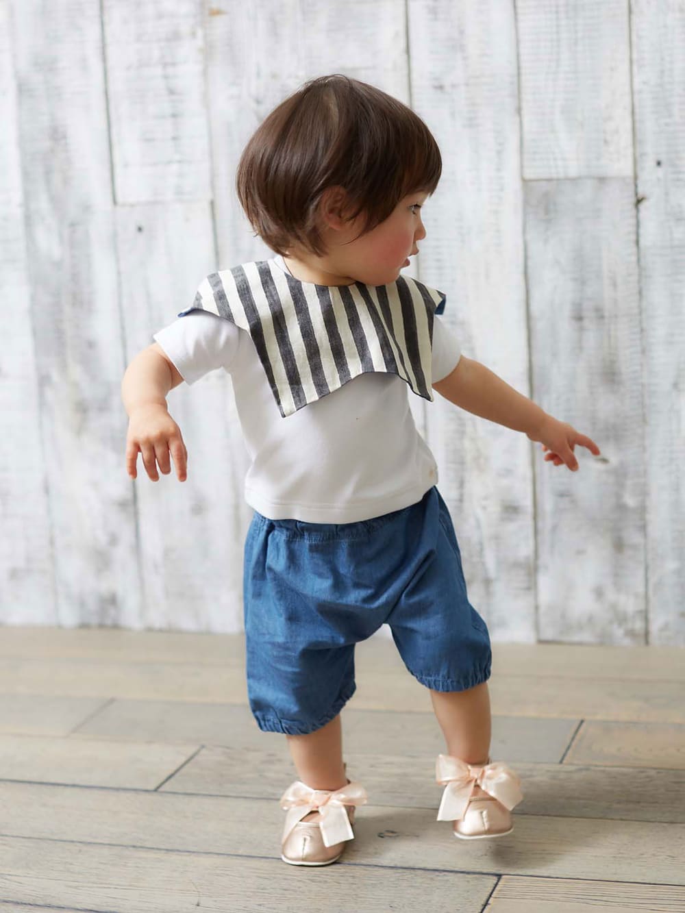 スタイ(よだれかけ)|La Stella(ラ ステラ)スタースタイ&ブルマ 2点セット|ブラック