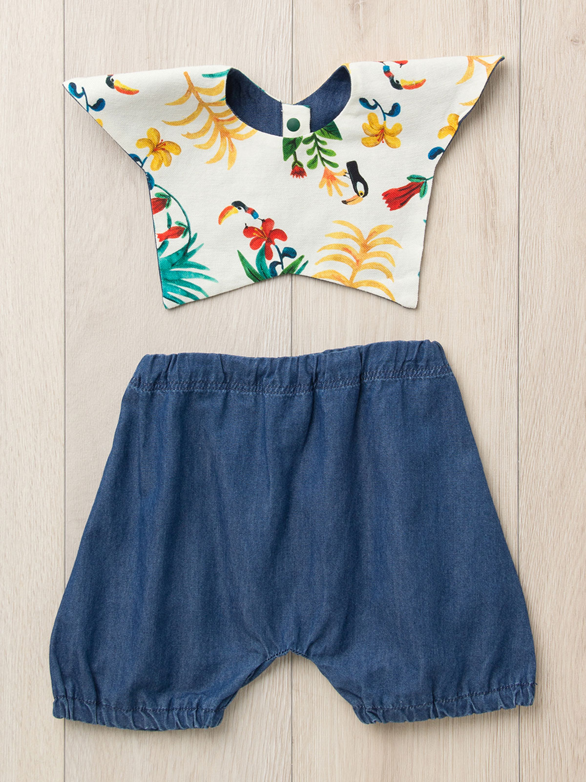 スタイ(よだれかけ)|La Stella(ラ ステラ)スタースタイ&ブルマ 2点セット|アイボリー