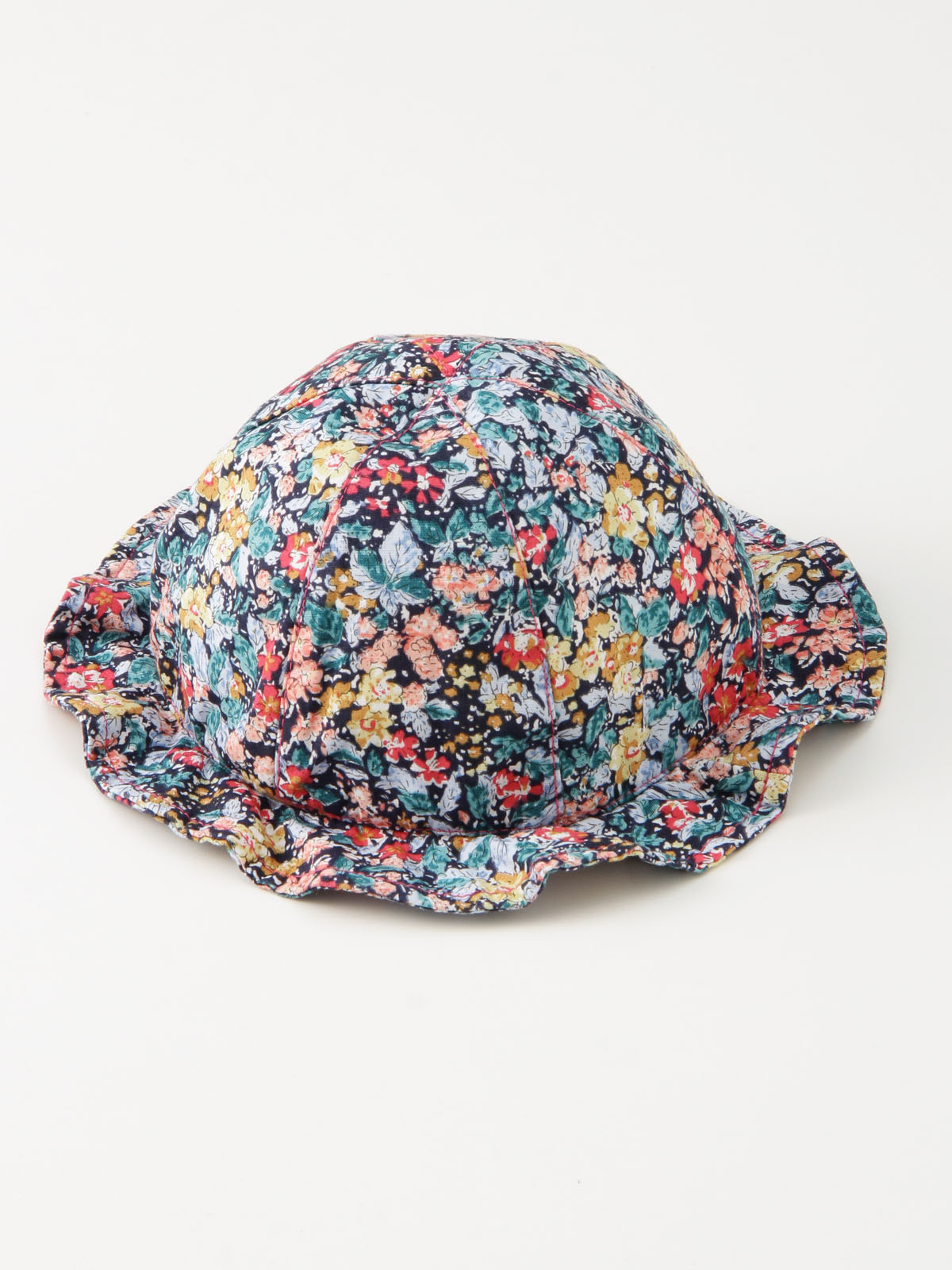 ベビー帽子（新生児・乳児）|【ベビー服】OCEAN&GROUND（オーシャンアンドグラウンド）小花柄ベビーハット|ネイビー