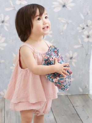 ベビー帽子（新生児・乳児）|【ベビー服】OCEAN&GROUND（オーシャンアンドグラウンド）小花柄ベビーハット|ネイビー