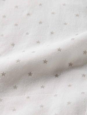 コンビ肌着・新生児/ベビー肌着|【日本製】ANGELIEBEオリジナル  3重ガーゼ星柄短肌着|シルバーグレー