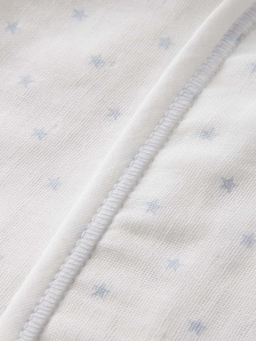 コンビ肌着・新生児/ベビー肌着|【日本製】ANGELIEBEオリジナル  3重ガーゼ星柄短肌着|スモークブルー