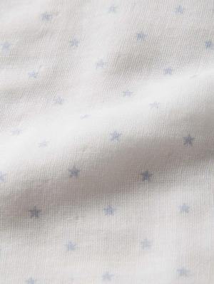 コンビ肌着・新生児/ベビー肌着|【日本製】ANGELIEBEオリジナル  3重ガーゼ星柄短肌着|スモークブルー