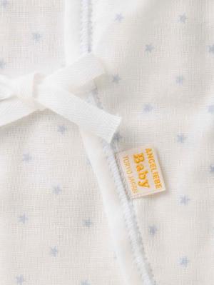 コンビ肌着・新生児/ベビー肌着|【日本製】ANGELIEBEオリジナル  3重ガーゼ星柄コンビ肌着