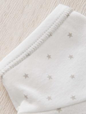 ロンパース・カバーオール|【ベビー服】【日本製】ANGELIEBEオリジナル  フライス星柄ロンパース|シルバーグレー