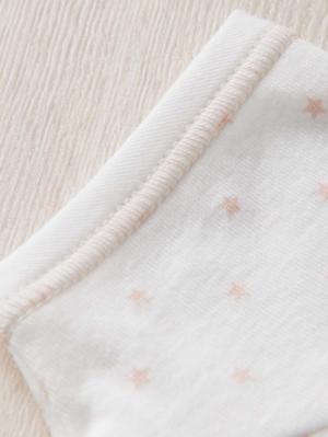 ロンパース・カバーオール|【ベビー服】【日本製】ANGELIEBEオリジナル  フライス星柄ロンパース|スモークピンク