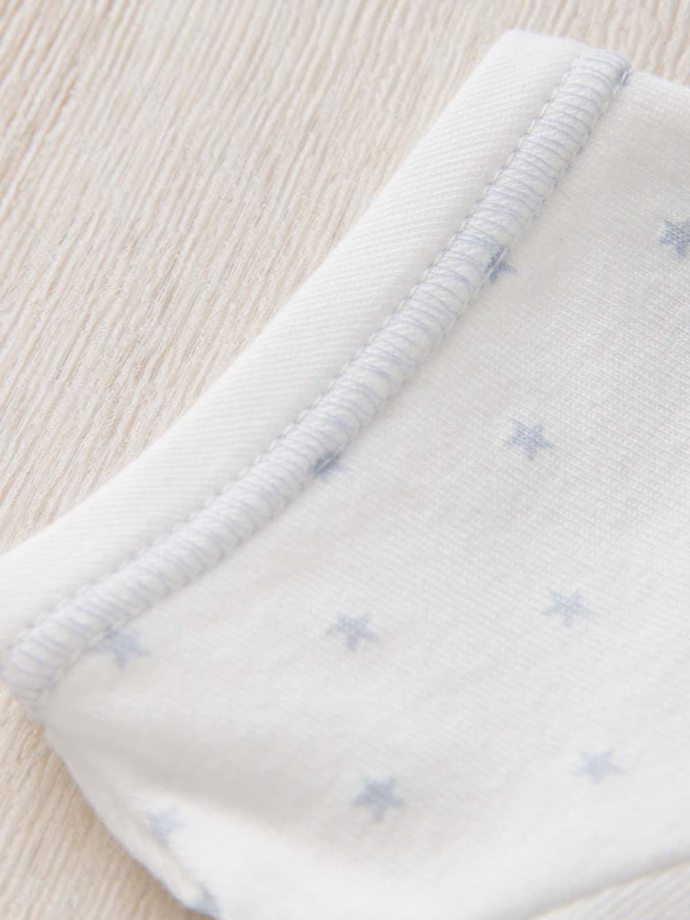 ロンパース・カバーオール|【ベビー服】【日本製】ANGELIEBEオリジナル  フライス星柄ロンパース|スモークブルー