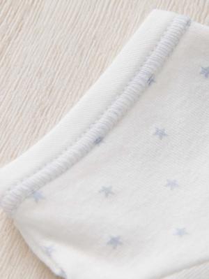 ロンパース・カバーオール|【ベビー服】【日本製】ANGELIEBEオリジナル  フライス星柄ロンパース|スモークブルー