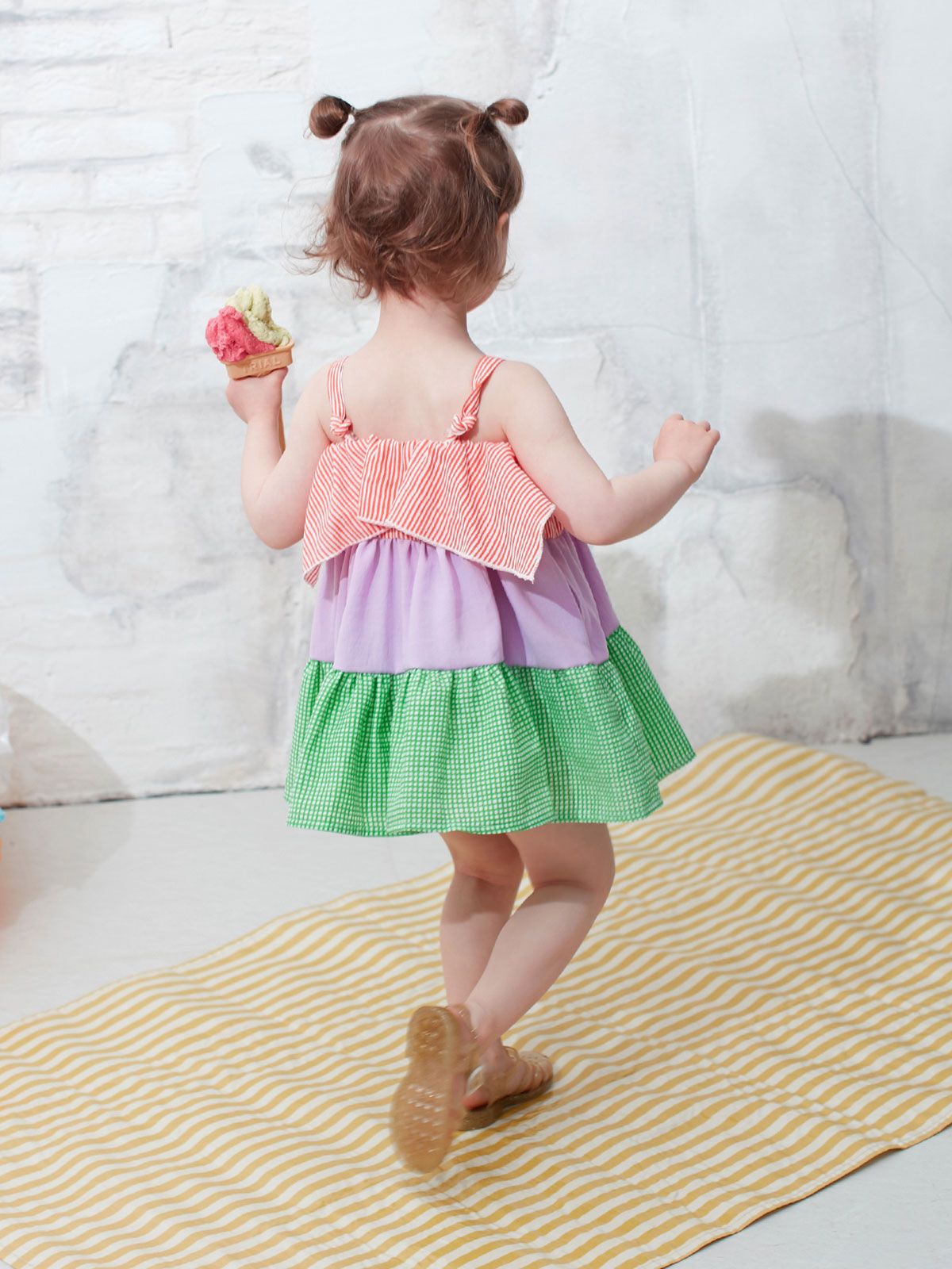 ベビー ワンピース|【ベビー服】Caldia（カルディア）ギンガム切替2WAYワンピ＆スカート