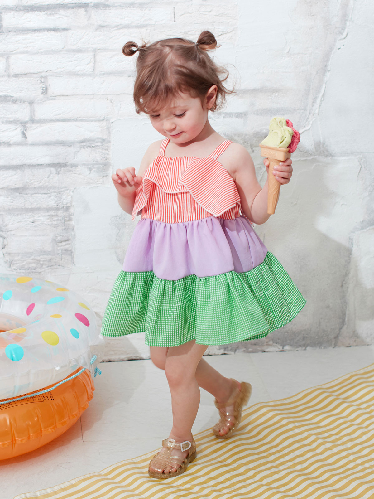 ベビー ワンピース|【ベビー服】Caldia（カルディア）ギンガム切替2WAYワンピ＆スカート