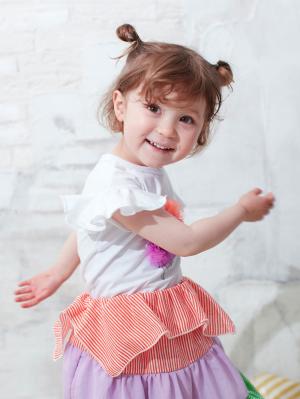 ベビートップス|【ベビー服】Caldia（カルディア）ポンポンアイスTシャツ