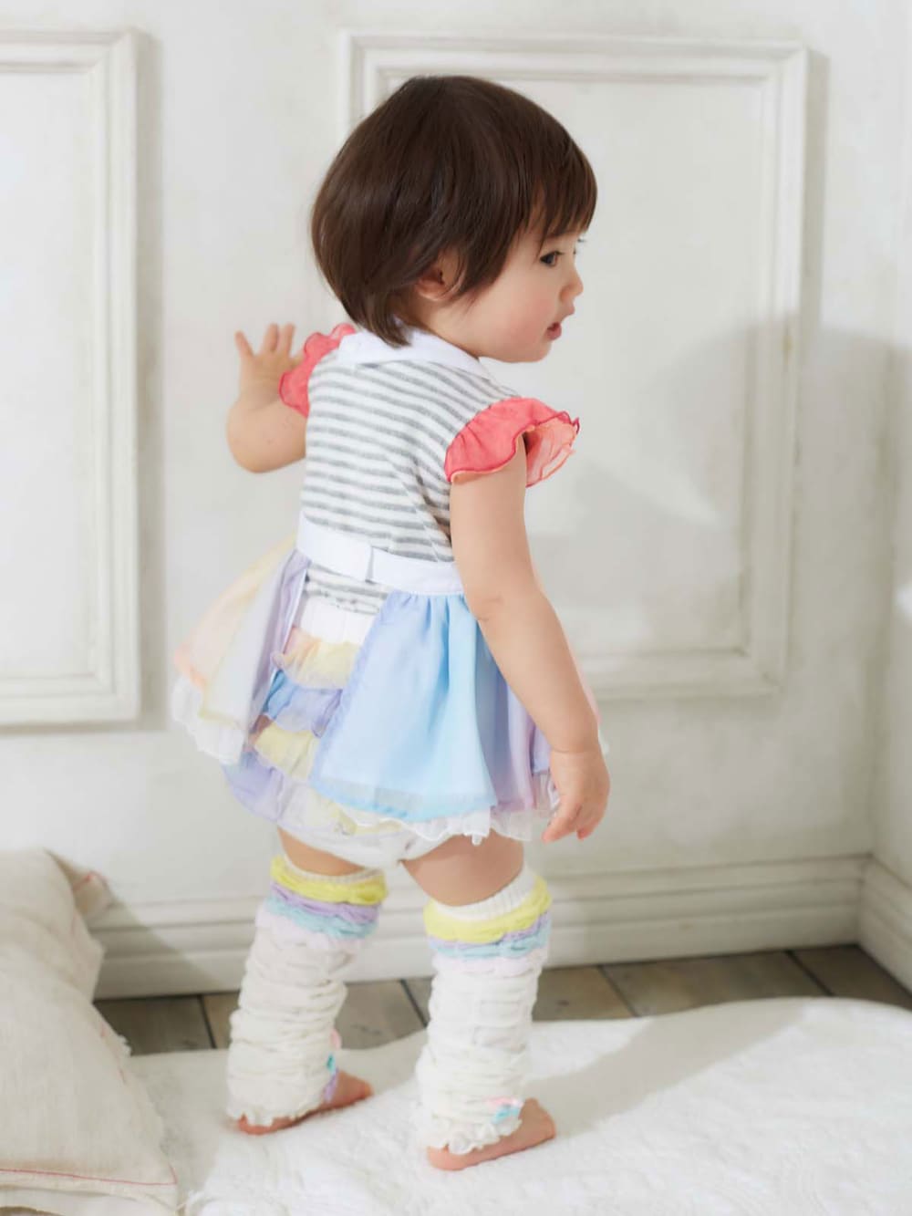 スタイ（よだれかけ）|Kids zoo（キッズズー）エプロンスタイ|レインボー