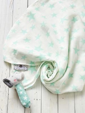 おくるみ|weegoamigo(ウィーゴアミーゴ) おくるみラトルセットMuslin+ Crinkle Toy Set|Seafoam Elephant