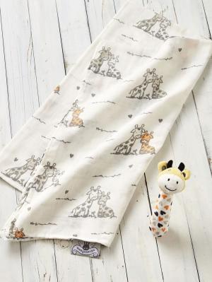 おくるみ|weegoamigo(ウィーゴアミーゴ) おくるみラトルセットMuslin+ Crinkle Toy Set|Orange Giraffe