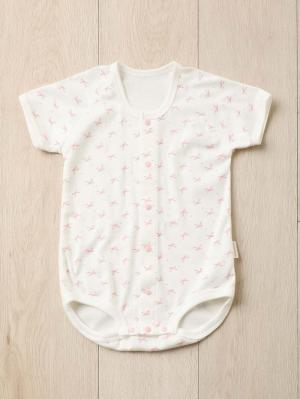 コンビ肌着・新生児/ベビー肌着|【日本製】【Anna Nicola】プリントボディ|リボン