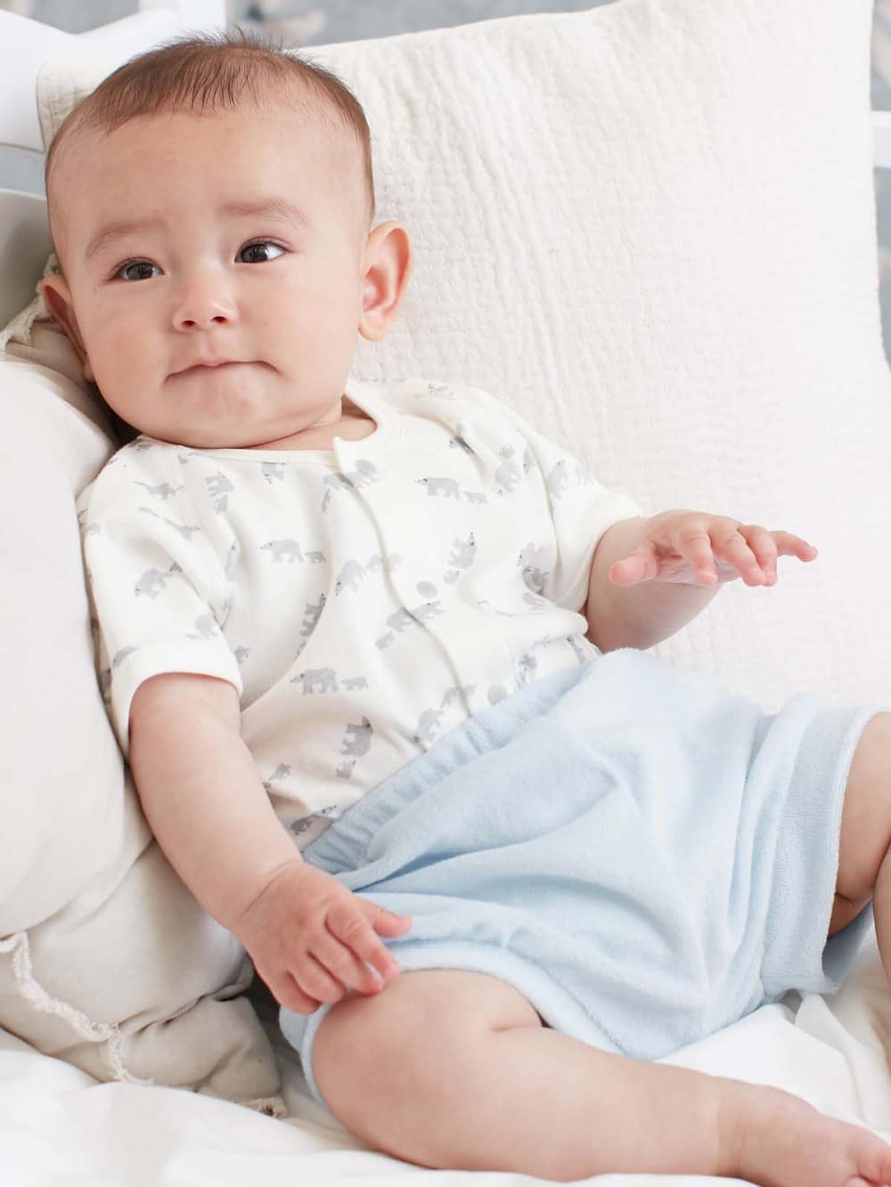 コンビ肌着・新生児/ベビー肌着|【日本製】【Anna Nicola】プリントボディ|クマ