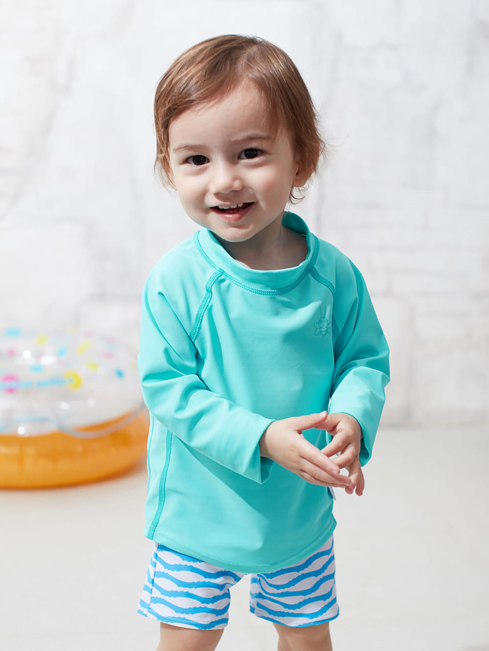 ベビー 水着 ラッシュガード I Play ロングスリーブラッシュガード ベビー 新生児 服 ベビー用品通販 エンジェリーベ 公式