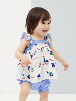 【ベビー服】Petit jam（プチジャム）おうち柄キャミ＆ブルマセット