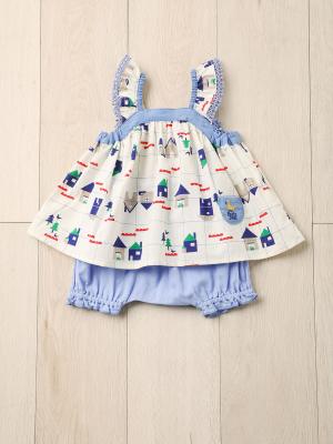 【ベビー服】Petit jam（プチジャム）おうち柄キャミ＆ブルマセット50489