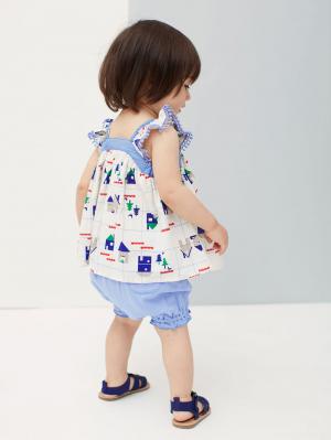ベビートップス|【ベビー服】Petit jam（プチジャム）おうち柄キャミ＆ブルマセット