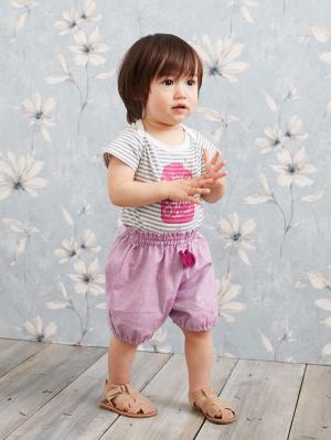 ベビー ブルマ|【ベビー服】CLOUDY FINE LATER（クラウディファインレター）ボディ＆ブルマ、巾着3点セット|グレーボーダー