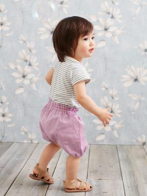 ベビー ブルマ|【ベビー服】CLOUDY FINE LATER（クラウディファインレター）ボディ＆ブルマ、巾着3点セット|グレーボーダー