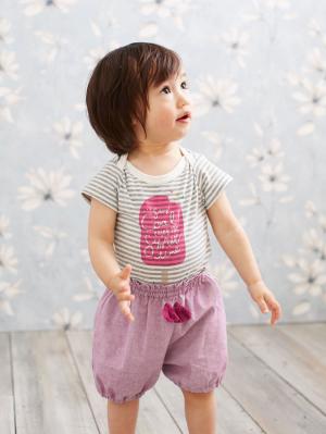 ベビー ブルマ|【ベビー服】CLOUDY FINE LATER（クラウディファインレター）ボディ＆ブルマ、巾着3点セット|グレーボーダー