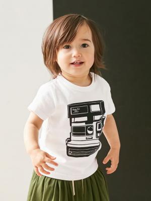 ベビートップス|【ベビー服】CLOUDY FINE LATER（クラウディファインレター）カメラTシャツ|オフホワイト